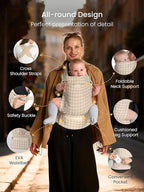 GROWNSY Baby Carrier Newborn to Toddler, Ergonomic Baby Toddler Carrier Wraps - Image 5