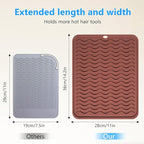 Quccefods Heat Resistant Mat Oversize Curling Iron Mat Silicone Hot Hair Tools Mat for Hair Straightener,Flat Irons,Hair Styling Tools Countertop protection Portable Travel Mat 14.2" x 11"