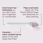 Mane Bottoms Up & Curl Hair Tool Kit - Power Bottom Base for Hair Styling Attachments + 1" Curling Iron Styling Attachment - Designed with Dual Voltage for Travel (2 Count)