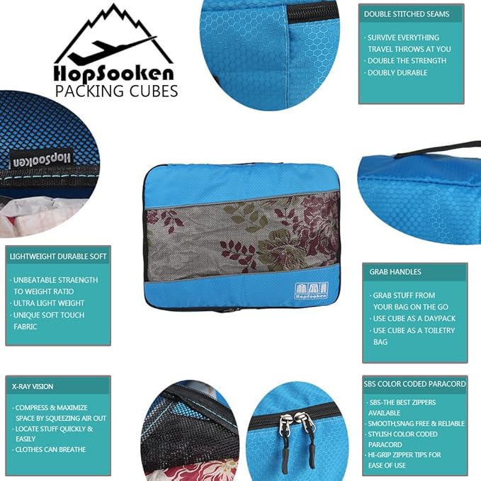 5 Set Packing Cubes for Travel Large Suitcase Luggage Organizer Bags Travel - Image 6