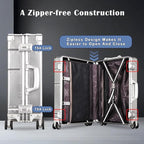 DOMINOX All Aluminum Carry On Luggage Hard Shell Luggage Aluminum Suitcase - Image 5