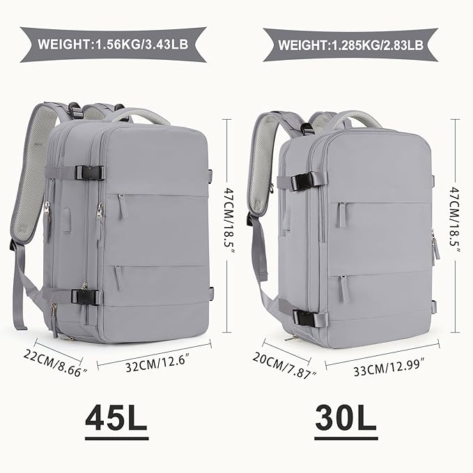 coowoz Large Travel Backpack For Women Men, Carry On Backpack, Hiking Backpack - Image 2