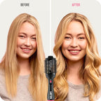 BOLDIFY Professional Blow Dry Brush - for Silky Shiny Curls, Waves, or Straightener - BoarCraft™ Charcoal Infused Hair Dryer Brush w/Volumtech™, Anti Frizz Advanced ION Generator Technology
