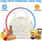 Bluboon Lunch Bag for Women Men Cute Corduroy Lunch Tote Bags Reusable - Image 3