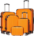 Coolife Luggage Expandable 5 Piece Sets PC+ABS Spinner Suitcase 20 inch 24 inch by COOLIFE