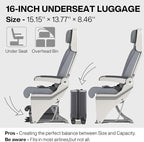 mixi Underseat Carry on Luggage 16 Inch Hardshell PC Suitcase - Image 3
