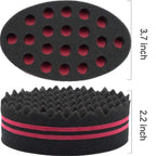 Hair Magic Twist Sponge: Two-Sided Dread Afro Coil Barber Tool for Curling and Waving Men's and Women's Long/Short Hair, 1 Pc