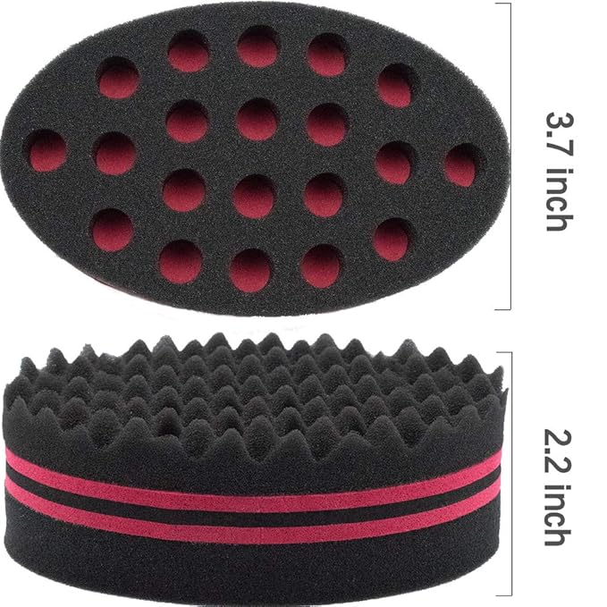 Hair Magic Twist Sponge: Two-Sided Dread Afro Coil Barber Tool for Curling and Waving Men's and Women's Long/Short Hair, 1 Pc