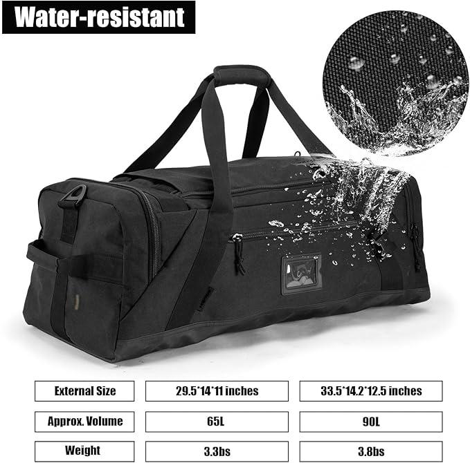 Large Duffle Bag, Gym Bags For Men Weekend Bag For Women Travel Backpack Carry - Image 3