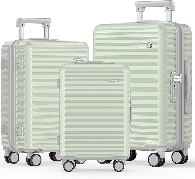 SHOWKOO Luggage Sets 3 Piece Hardside Expandable Suitcase by SHOWKOO