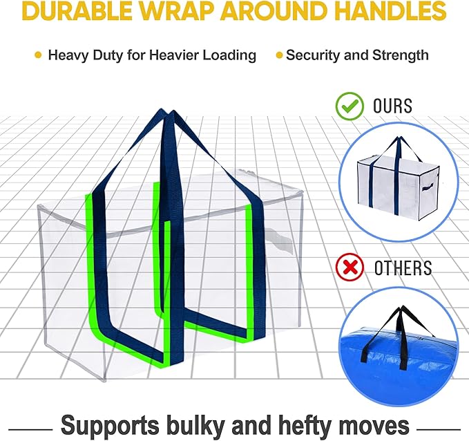 VENO 8 Pack Moving Bags, Heavy Duty, Moving Boxes Alternative, Packing Storage - Image 5