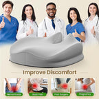 Benazcap Large Seat Cushion for Office Chair Memory Foam Coccyx Pain Relief - Image 4