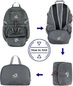 WATERFLY Small Lightweight Packable Backpack: 20l Ultra Light Foldable Travel - Image 6