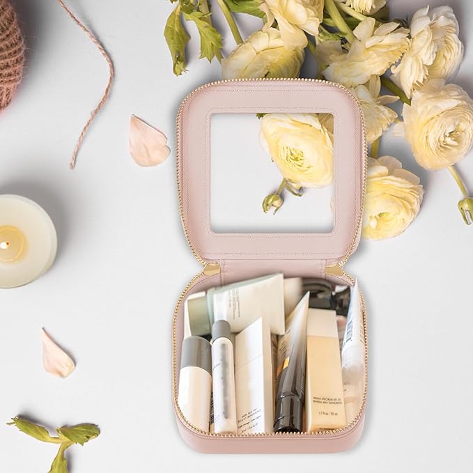 Prite Small Makeup Bag for Women Portable Clear Makeup Bag Cute Mini Waterproof - Image 8
