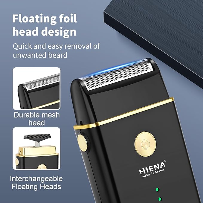 HIENA PRO Hair Clippers for Men Professional, Cordless Barber Clipper & T-Blade Beard/Hair Trimmer Set, Electric Razor Foil Shaver Nose Trimmer Barber Kit, Men's Hair Cutting Kit with 8 Guide Combs