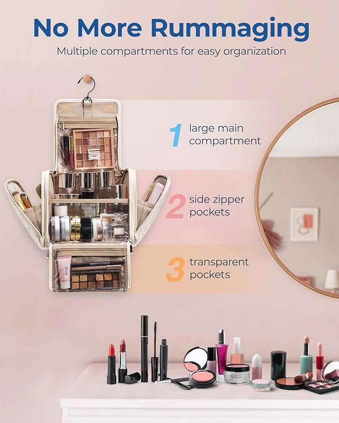 BAGSMART Makeup Bag for Women - Image 2