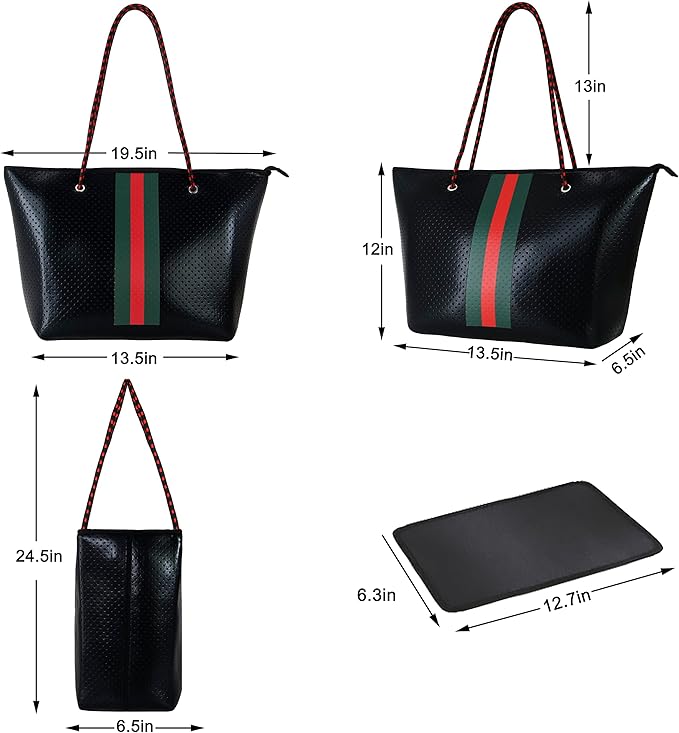 QOGiR Neoprene Multipurpose Beach Bag Tote - Image 5