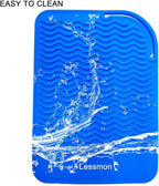 Heat Resistant Mat for Curling Irons, Hair Straightener, Flat Irons and Hair Styling Tools 9" x 6.5", Blue