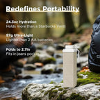 POMKAKA Collapsible Water Bottles 24.3oz, 2nd Generation Leakproof BPA-Free - Image 8