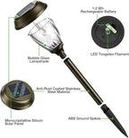 XMCOSY+ Solar Pathway Lights Outdoor, 10/25 LM in 2 Lighting Modes, Glass - Image 8