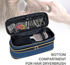 Hair Dryer Travel Carrying Case, Curling Iron Storage Bag, Slim Expandable Handheld Dual-Layer Travel Storage Bag for Dryer/Hair Tool Organizer/Style Organizer