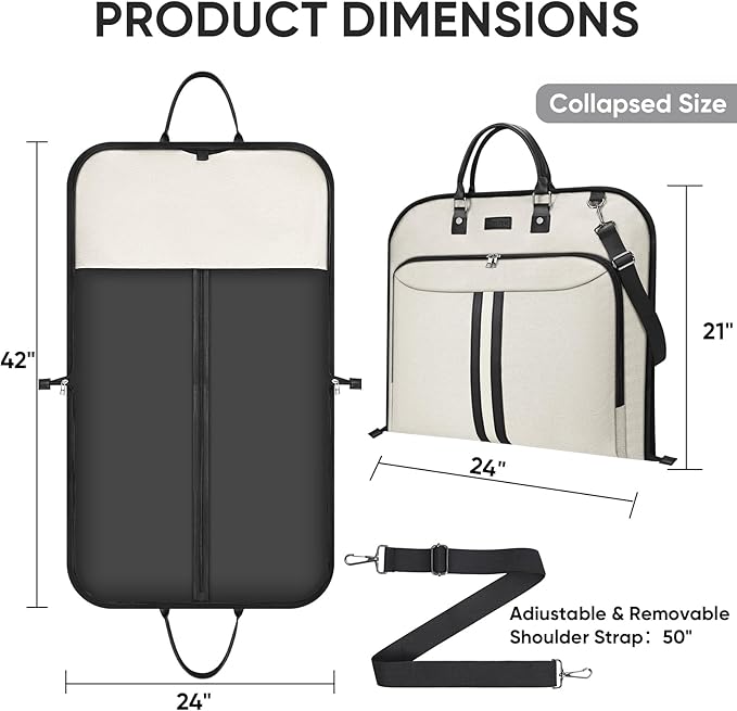 BALEINE Travel Garment Bag, Travel Suit Bag - Image 4