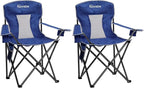 Mesh Folding Camping Chairs for Adults, Oversized Portable Outdoor Chairs by VOYSIGN