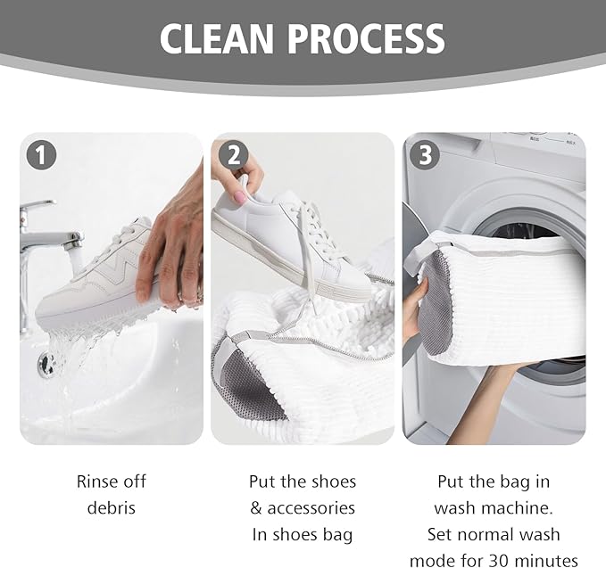 HEAVYWOOD Shoes Bag for Washing Machine Reusable Shoe Cleaning Washing Machine - Image 6