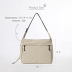 ODODOS 20L Crossbody Tote Bag Large Capacity Lightweight Hobo Shoulder Sling - Image 6