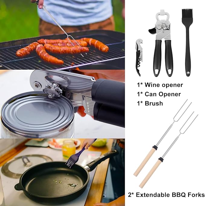 35 Pcs Camping Kitchen Utensil Set Outdoor Kitchen Gear, Outdoor Cooking and - Image 6