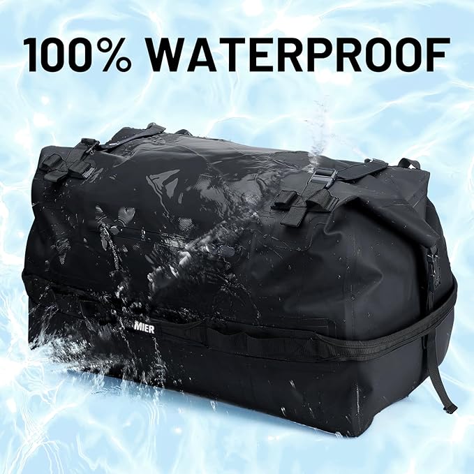 MIER Large Waterproof Duffel Bag Rolltop Dry Backpack Duffle Bags - Image 2