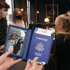 Herain Black & Dark Blue Passport Holder - Image 3