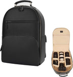 Camera Backpack Classic PU Leather by Divvia