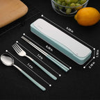 DEVICO Travel Utensils, 18/8 Stainless Steel 4pcs Cutlery Set Portable Camp - Image 3