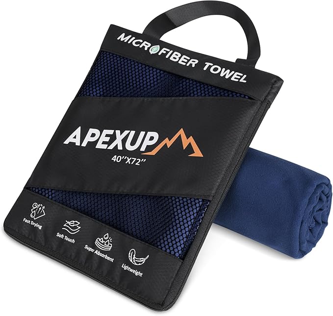 APEXUP Microfiber Travel Towel, Ultra Absorbent Quick Dry Towels, Lightweight by APEXUP