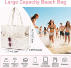 LEDAOU Beach Bag Waterproof Sandproof Women Tote Bag Pool Bag - Image 5