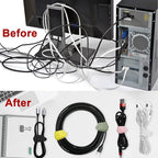 Nearockle 100Pcs Silicone Cable Ties Cord Organizer - Image 4