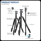 Fotopro 73" Camera Tripod, Aluminum Compact Travel Tripod and Monopod - Image 8