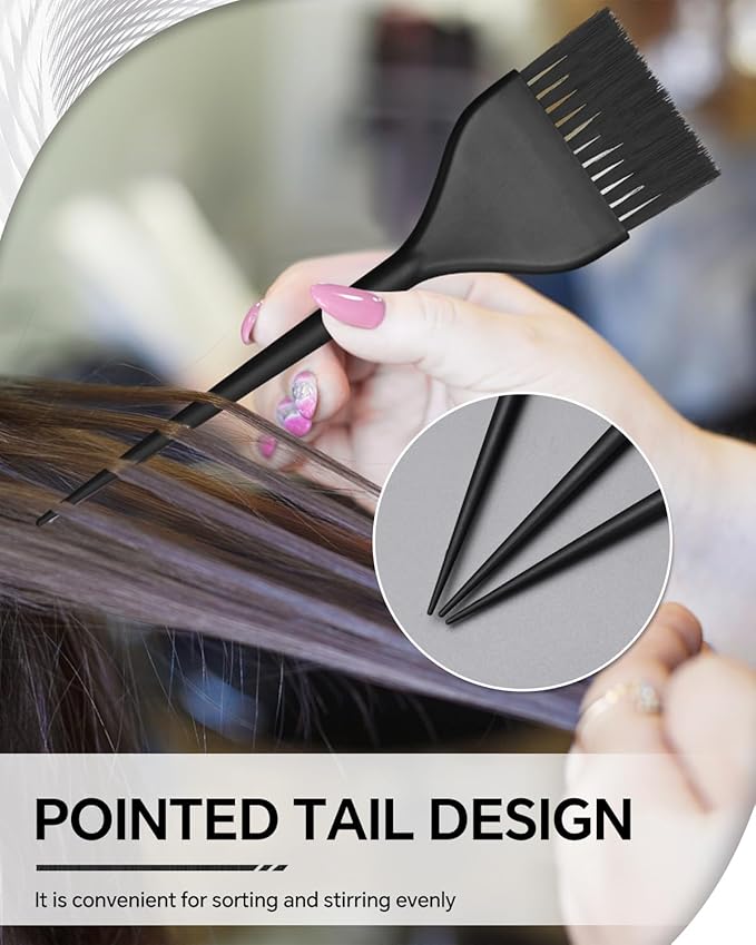 3 Pack Hair Color Brush Set - Professional Hair Dye Brush for Stylist, for Highlighting, Tint and Coloring Sections - Women Men Salon Use Home DIY Dyeing