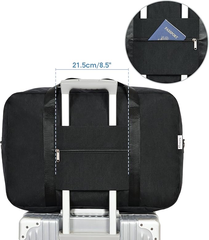 Carry on luaggage 22x14x9 Airlines Approved Foldable Carry on Bag Travel Duffel - Image 6
