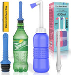 2PCS-Pack 2in1 Vaginal Douche Perineal Irrigation 650ML Portable Bidet + Pocket by TONELIFE