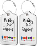 2Pcs Luggage Tag for Suitcase Autism Awareness Cute Suitcase Tag by Gearsly