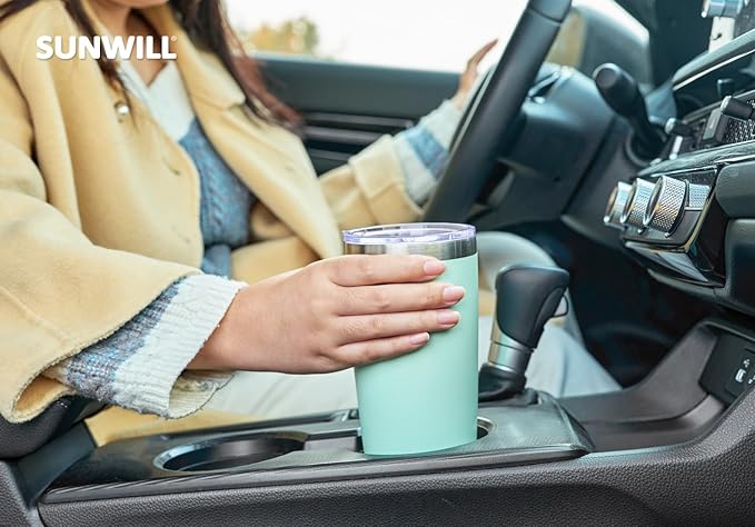 SUNWILL Travel Coffee Mug with Lid, 20 oz Tumbler Set of 2, Insulated Stainless - Image 6