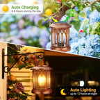 WdtPro Solar Lanterns Outdoor Hanging 4 Pack, Upgraded Bright Solar Lantern - Image 4