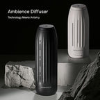 AromaTech Ambience Scent Diffuser for Essential Oil Blends & Fragrances – Waterless Scent Machine w/Bluetooth for Home, Bathroom Boutiques, Hotel, Spa – Charcoal Mini Acrylic