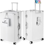 feilario 30in Super Large Captain Aluminum Frame Hardside Spinner Wheels Luggage by feilario