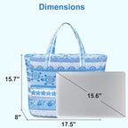 LEDAOU Beach Bag Waterproof Sandproof Women Tote Bag Pool Bag - Image 2