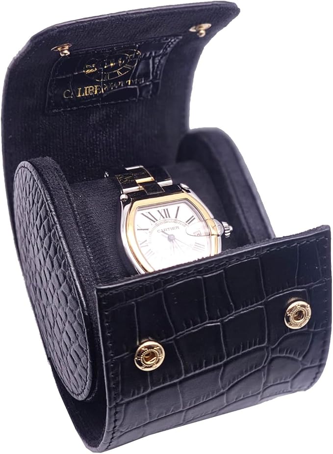 Genuine Napa Leather Watch Roll Travel Case - Image 4