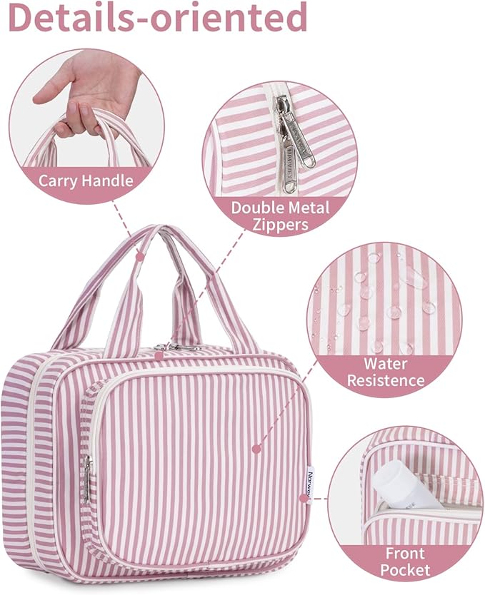 Narwey Striped Hanging Toiletry Bag - Image 5