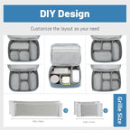Lanola Travel Cable Organizer Bag, Electronic Accessories Case Portable Double - Image 4